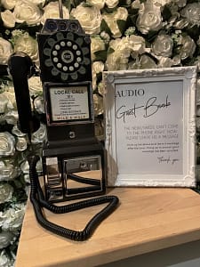 Iconic American Diner Payphone Audio Guest Book
